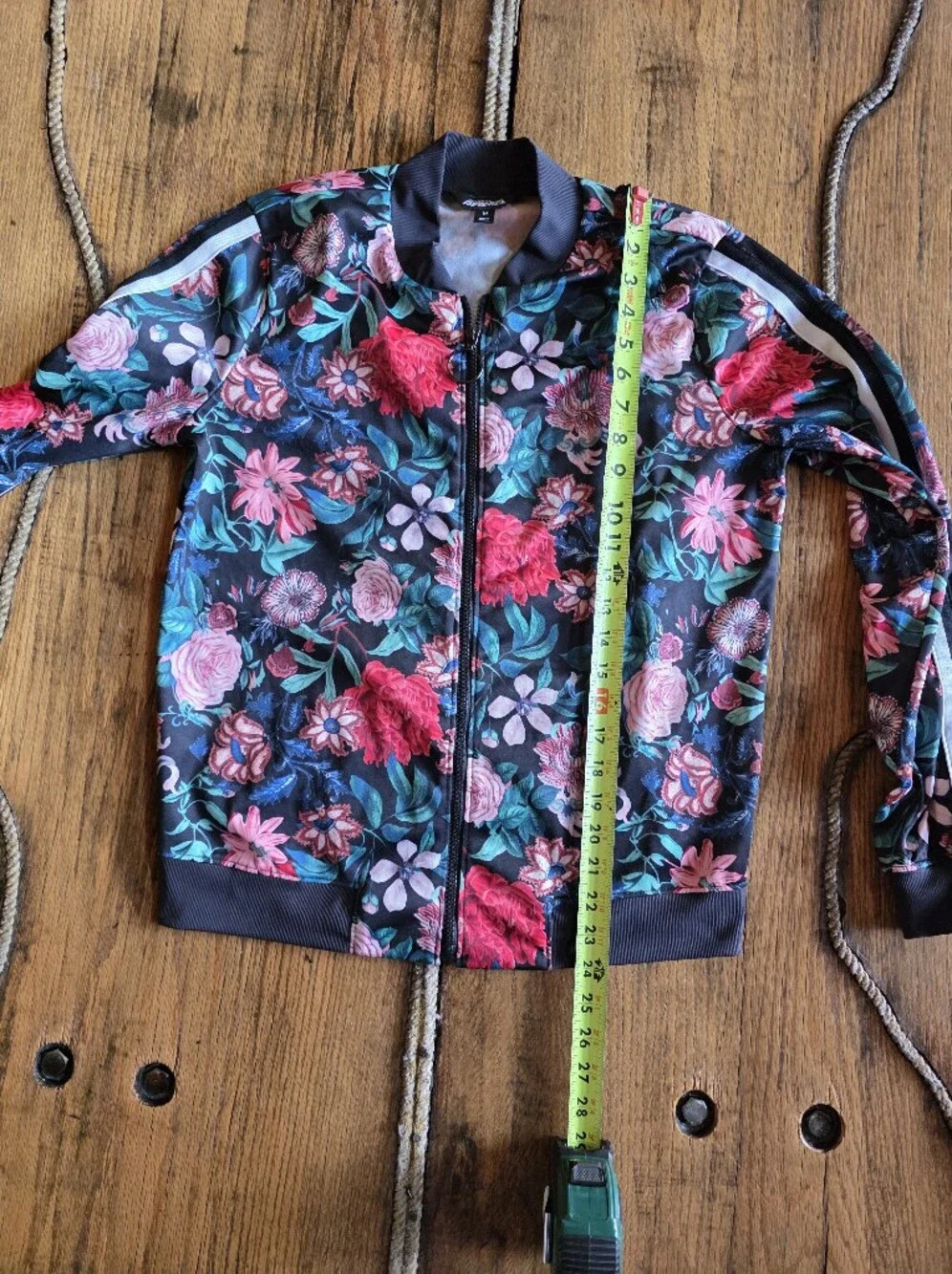 Project Runway Zip Up Floral Sports Jacket Womens Medium